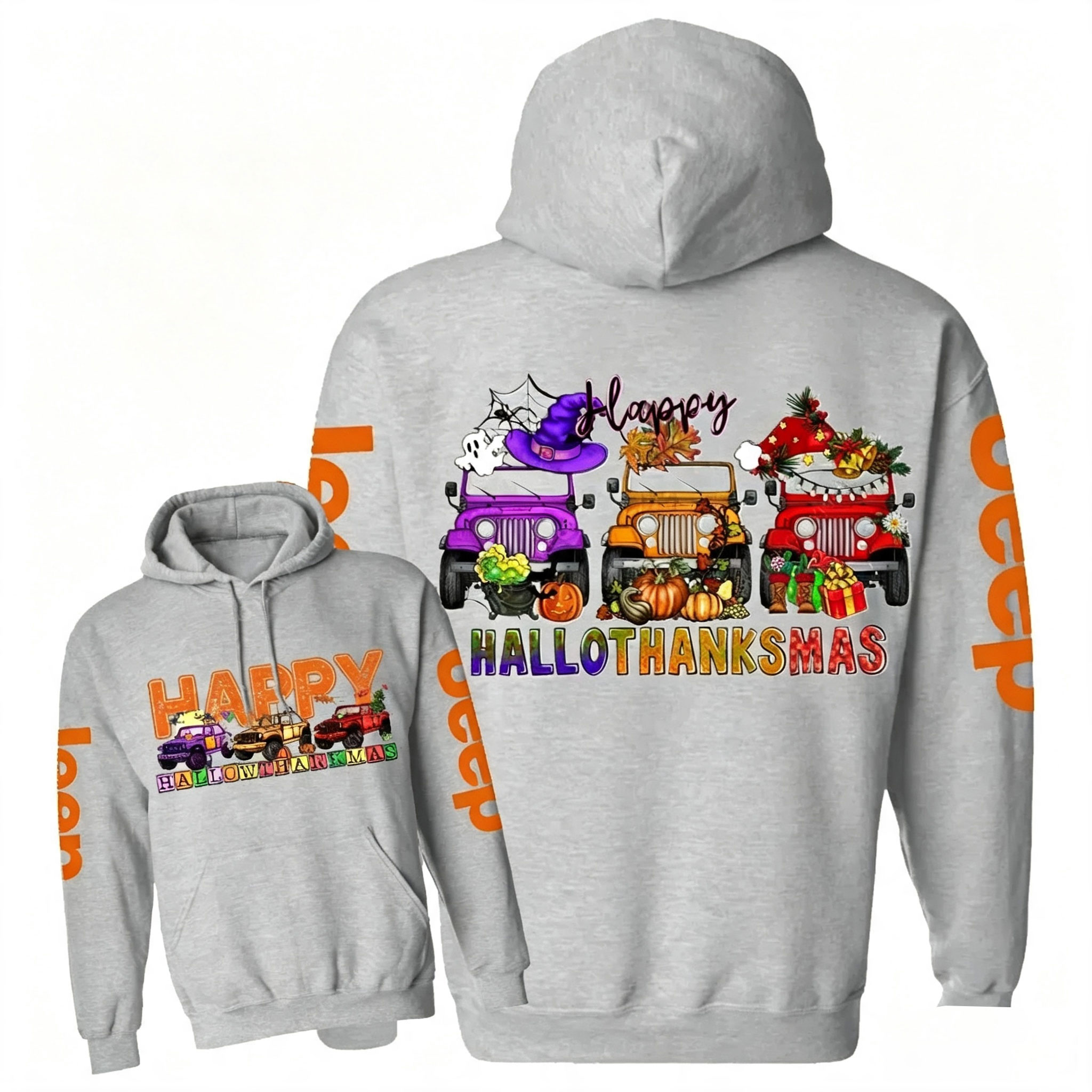 Happy Hallothanksmas Car Jp Unisex Hoodie