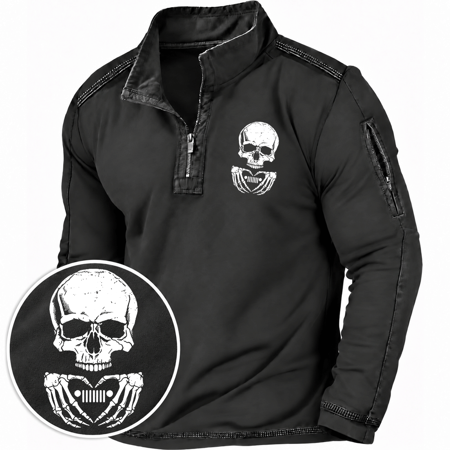 Skull Love Jp Quarter-Zip Sweatshirt