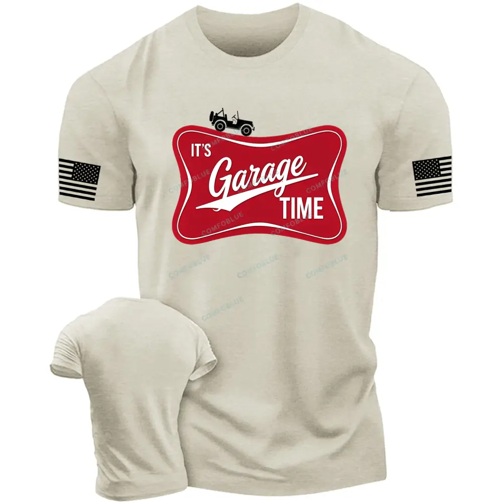 It’s Garage Time Flag Cotton T-Shirt