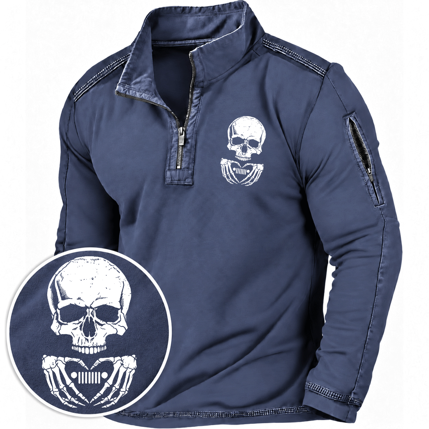 Skull Love Jp Quarter-Zip Sweatshirt
