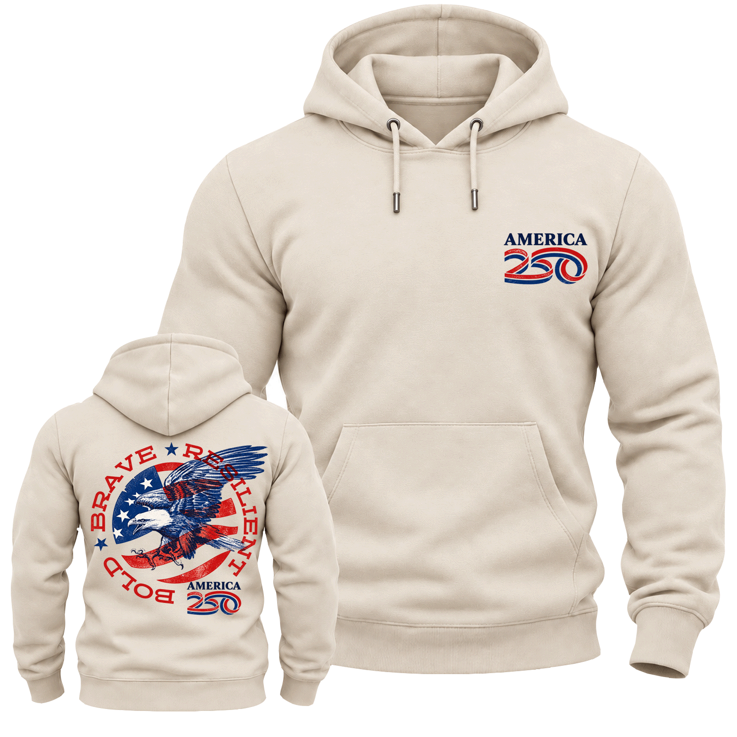 America 250 Brave Eagle Cotton Hoodie
