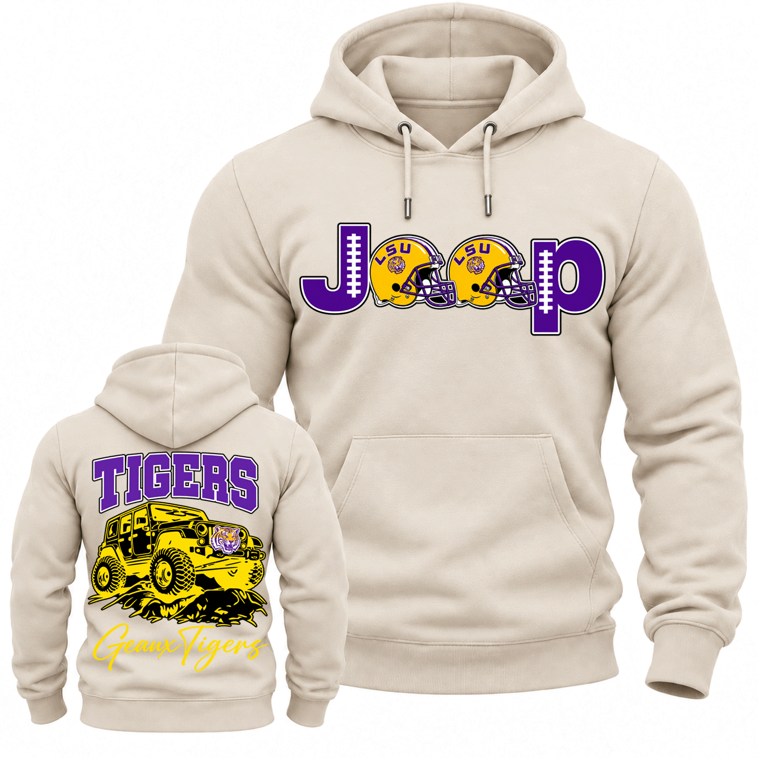 LSU Tigers x Jp Fans Geaux Tigers Cotton Hoodie