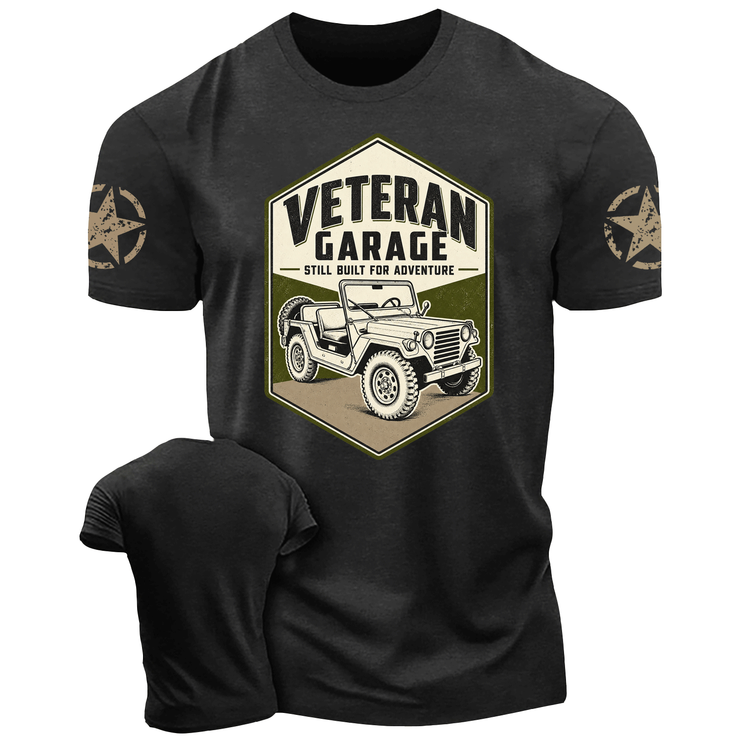 Veteran Garage Still Built For Adventure Cotton T-shirt