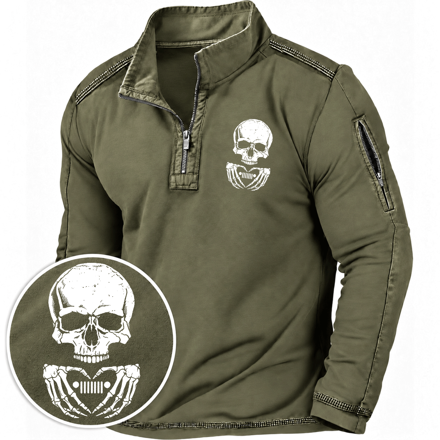Skull Love Jp Quarter-Zip Sweatshirt