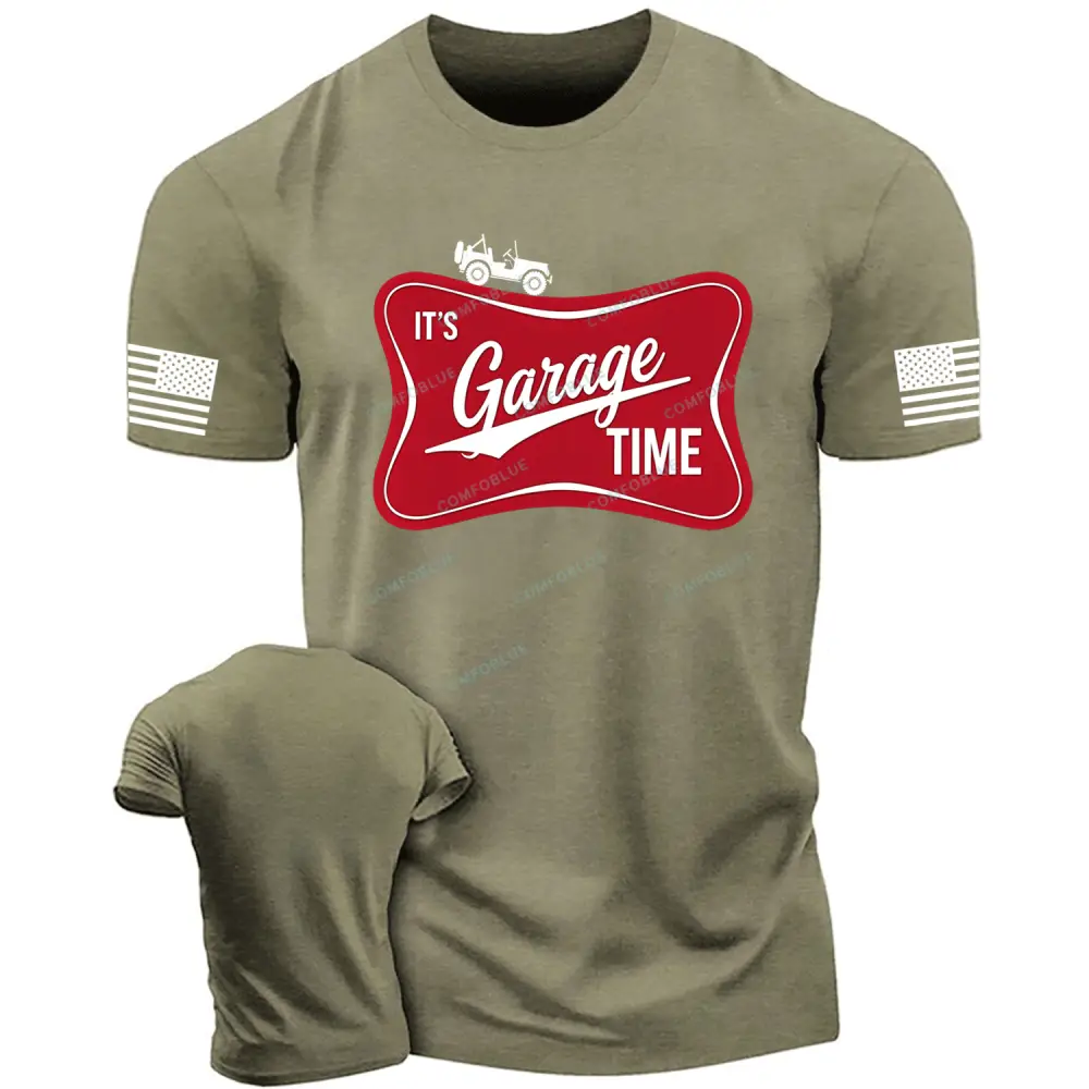 It’s Garage Time Flag Cotton T-Shirt