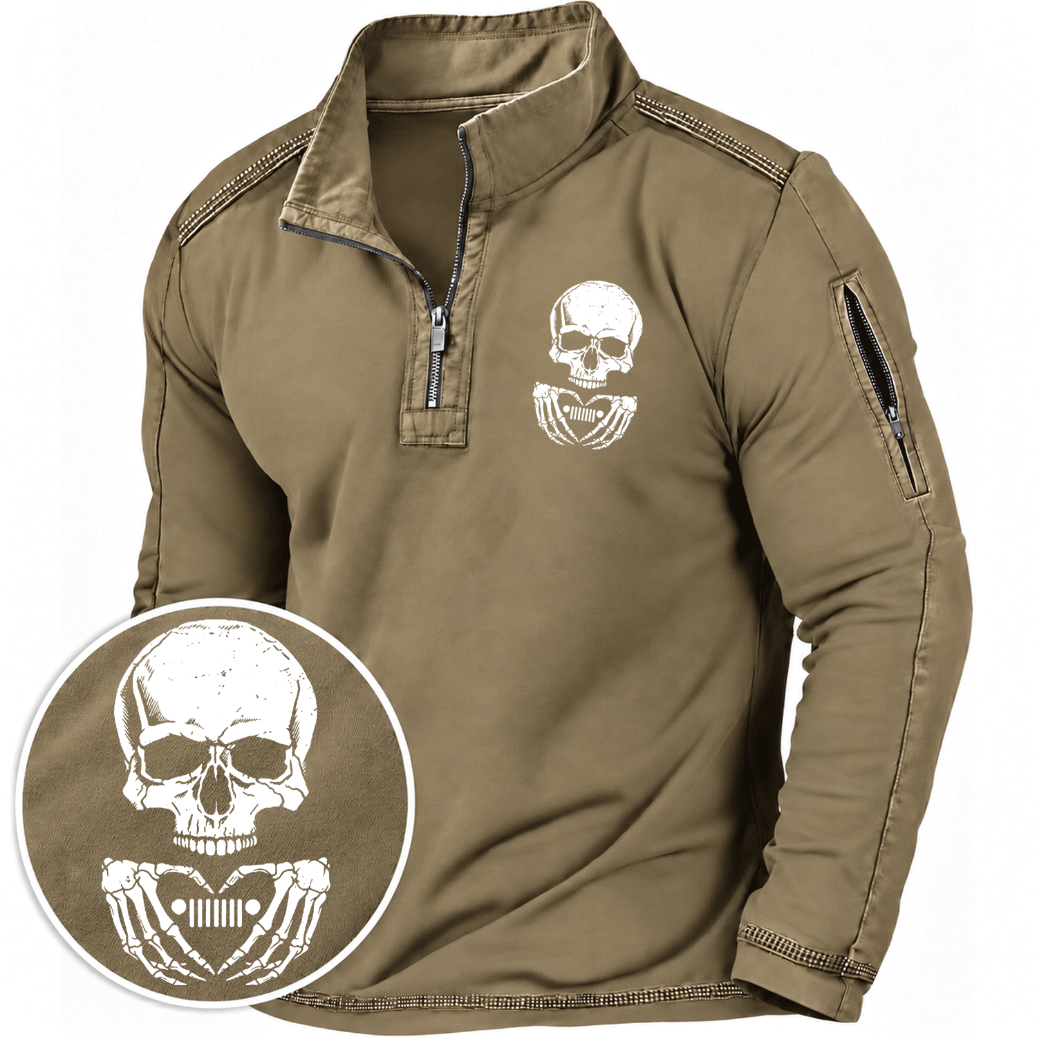 Skull Love Jp Quarter-Zip Sweatshirt
