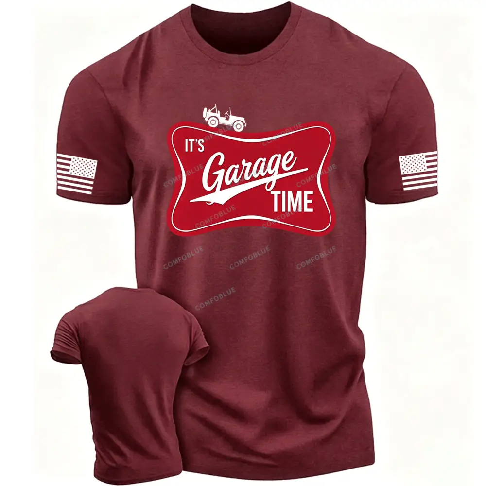 It’s Garage Time Flag Cotton T-Shirt