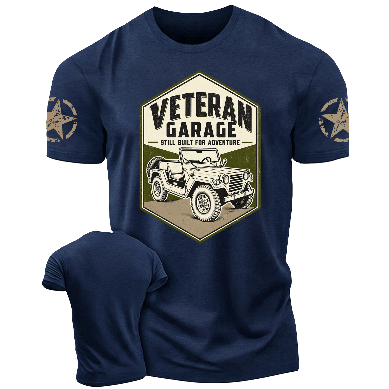Veteran Garage Still Built For Adventure Cotton T-shirt