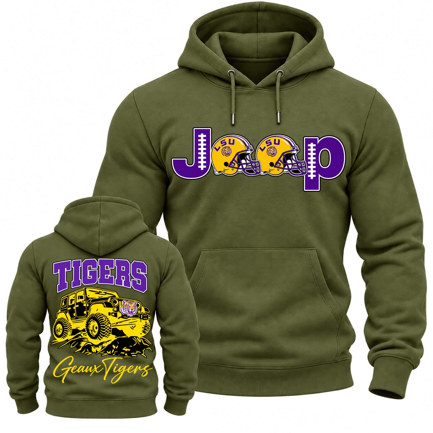 LSU Tigers x Jp Fans Geaux Tigers Cotton Hoodie