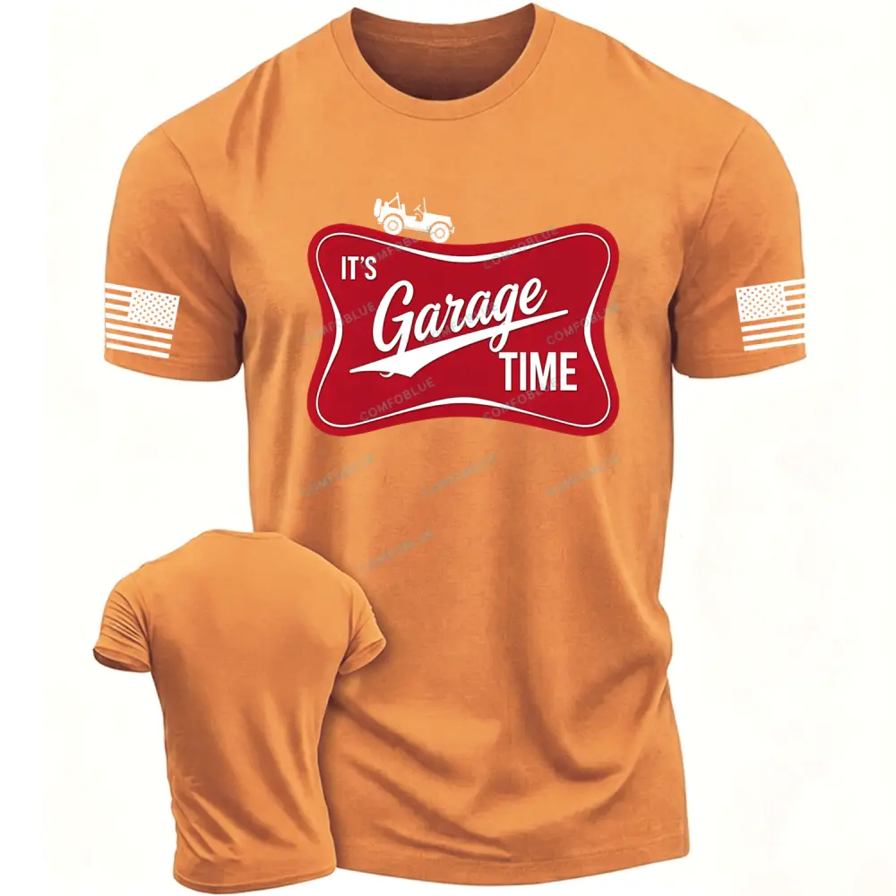 It’s Garage Time Flag Cotton T-Shirt