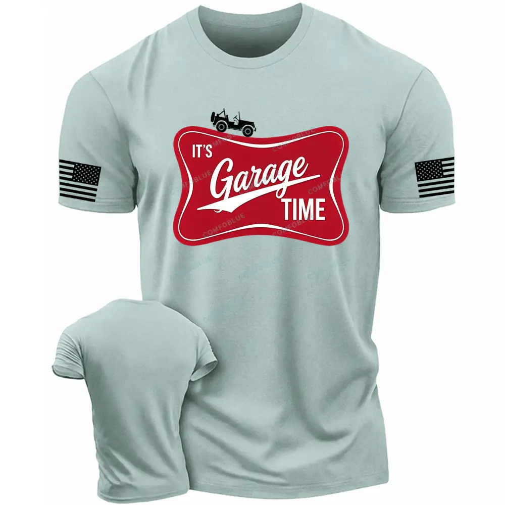 It’s Garage Time Flag Cotton T-Shirt