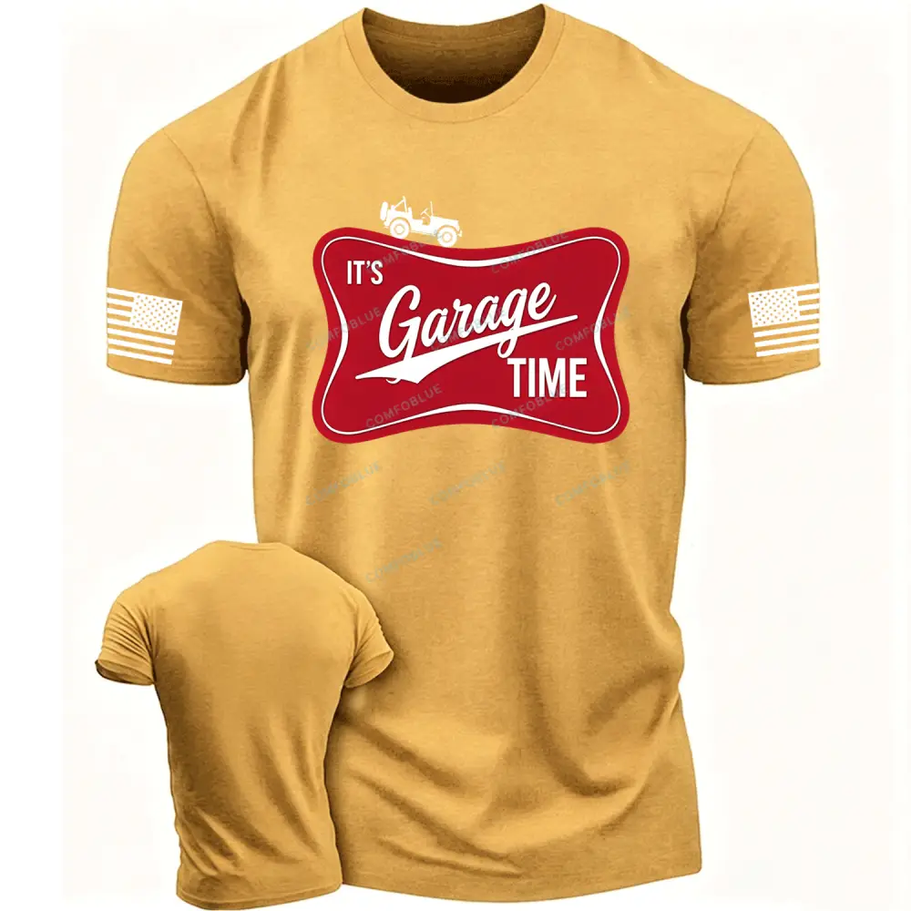 It’s Garage Time Flag Cotton T-Shirt