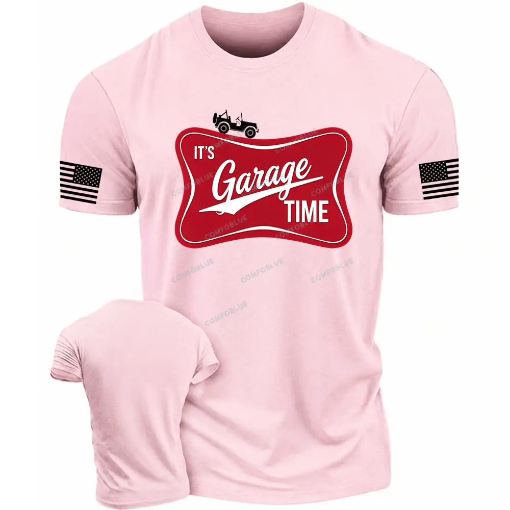 It’s Garage Time Flag Cotton T-Shirt