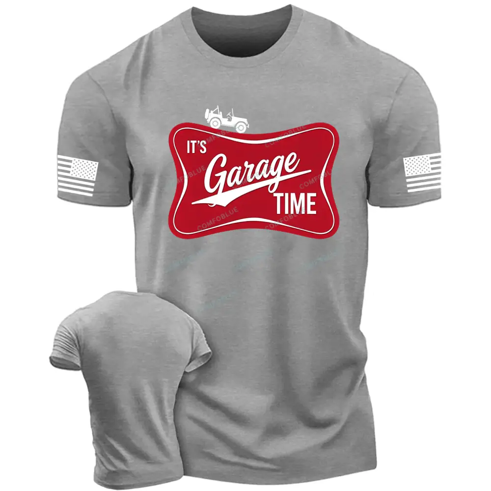 It’s Garage Time Flag Cotton T-Shirt