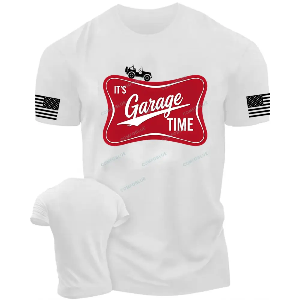 It’s Garage Time Flag Cotton T-Shirt
