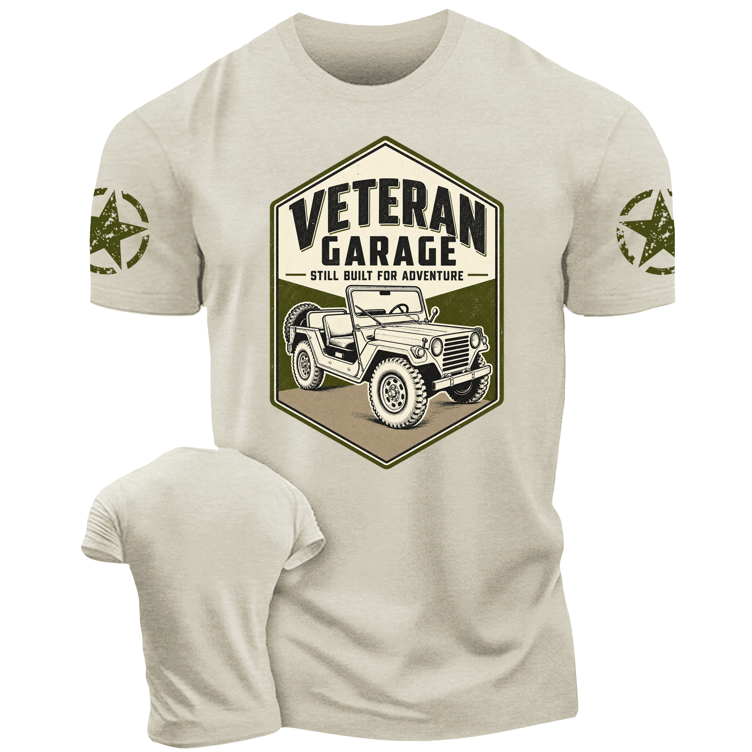 Veteran Garage Still Built For Adventure Cotton T-shirt
