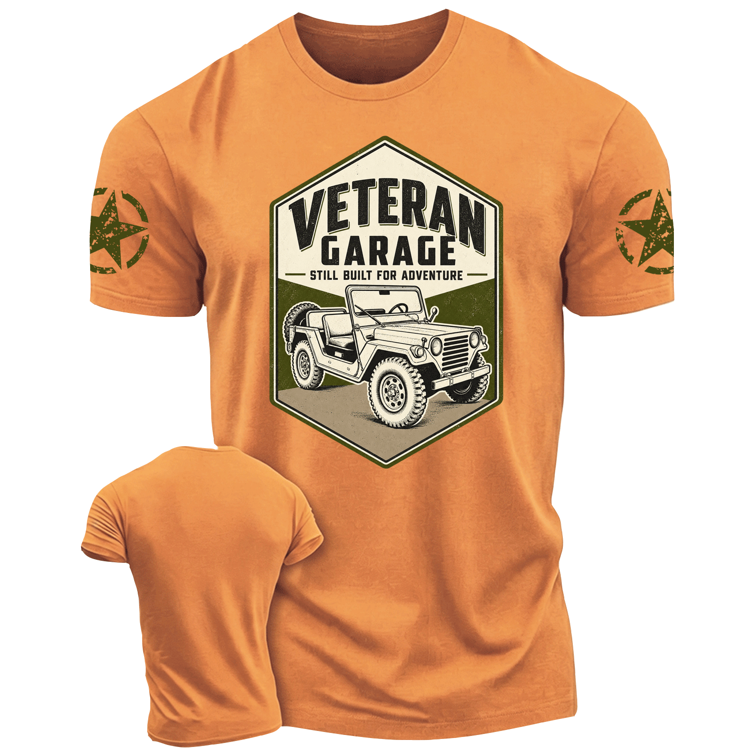 Veteran Garage Still Built For Adventure Cotton T-shirt