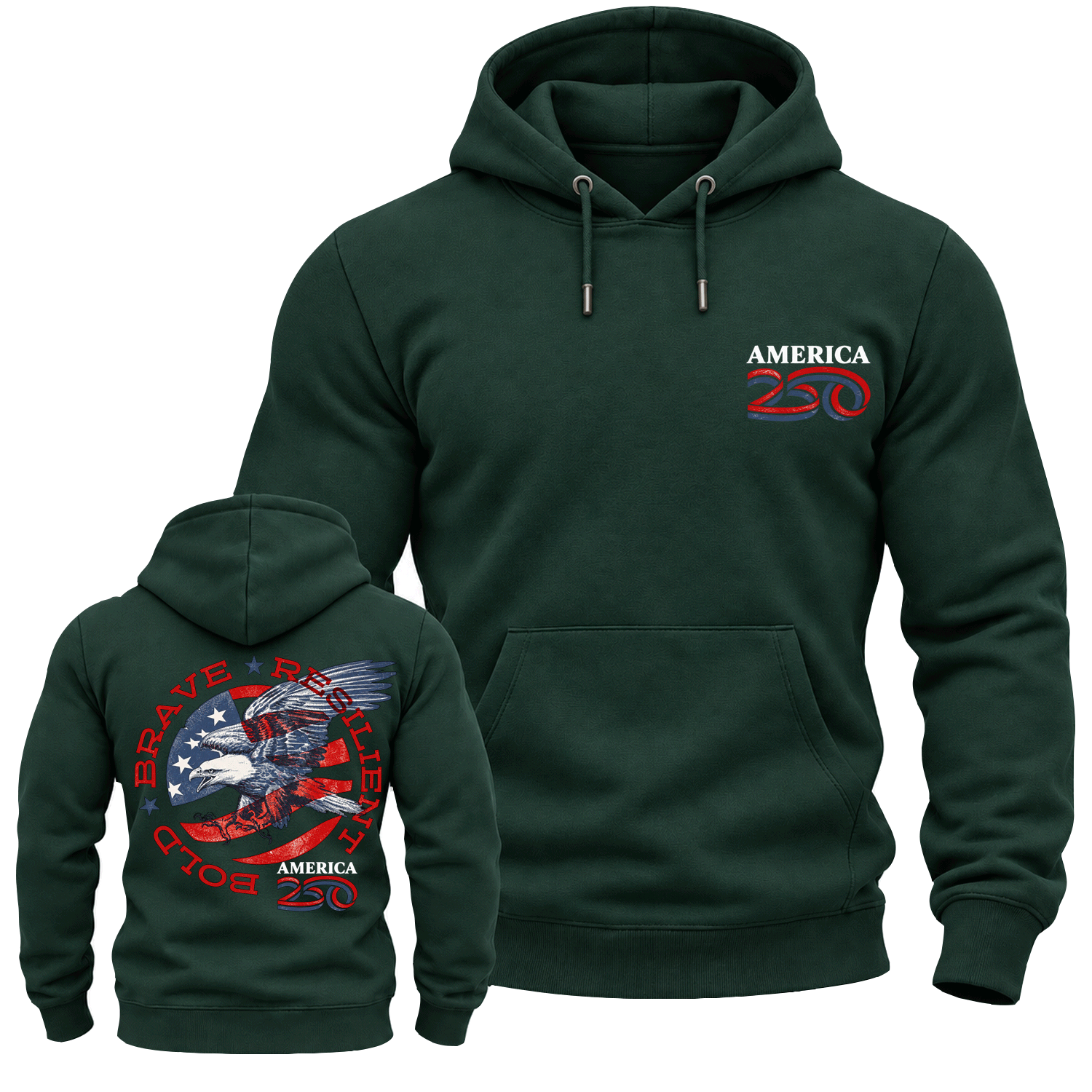 America 250 Brave Eagle Cotton Hoodie