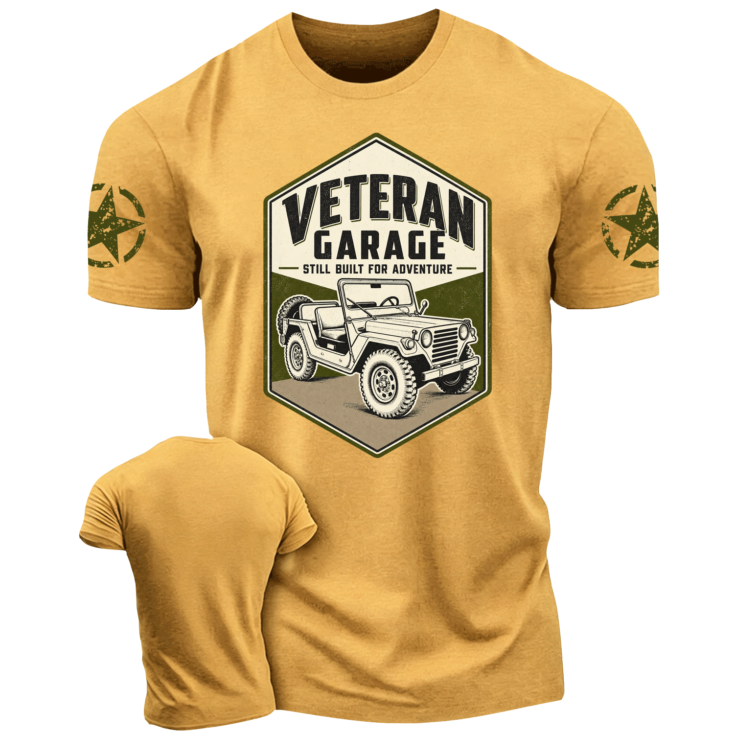 Veteran Garage Still Built For Adventure Cotton T-shirt