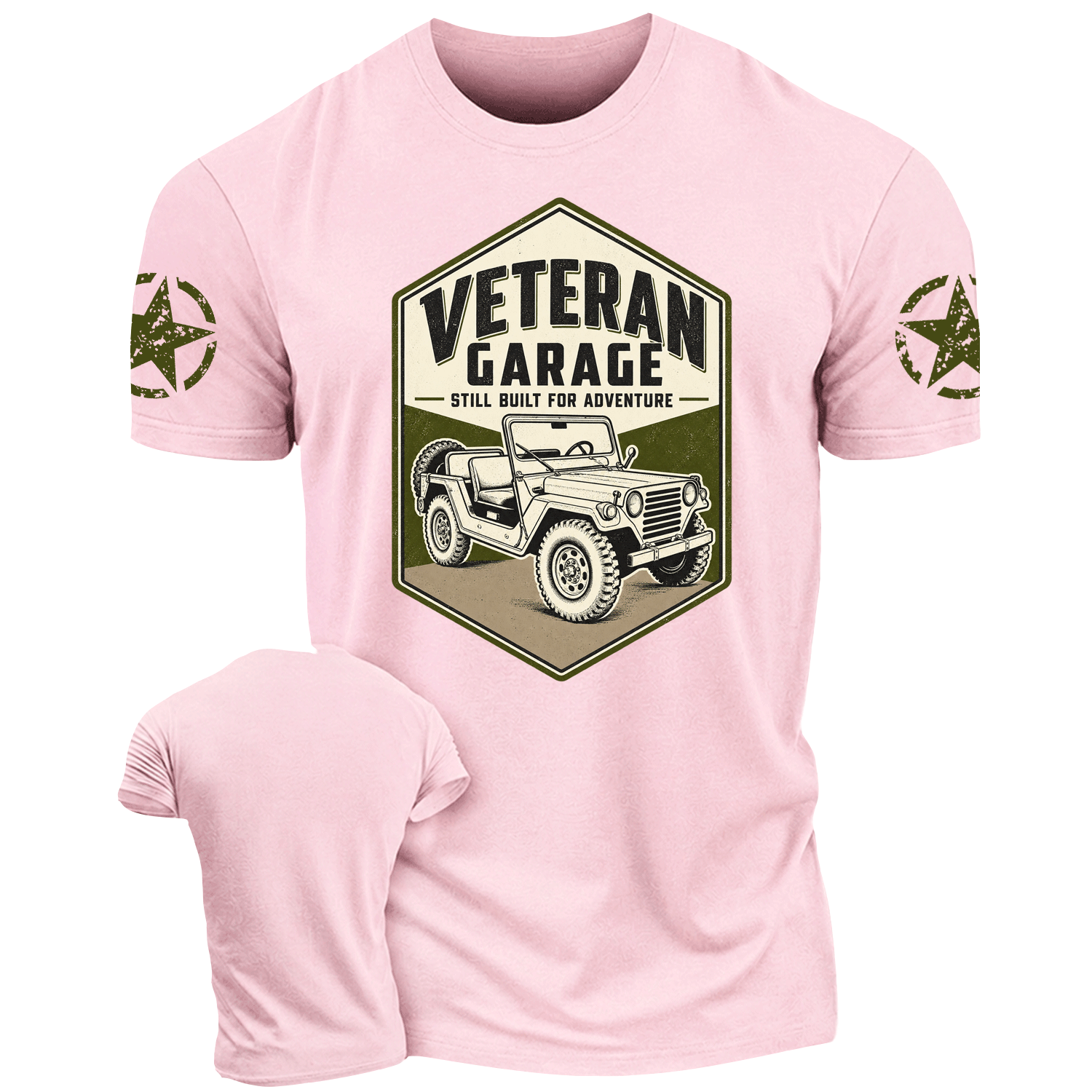 Veteran Garage Still Built For Adventure Cotton T-shirt