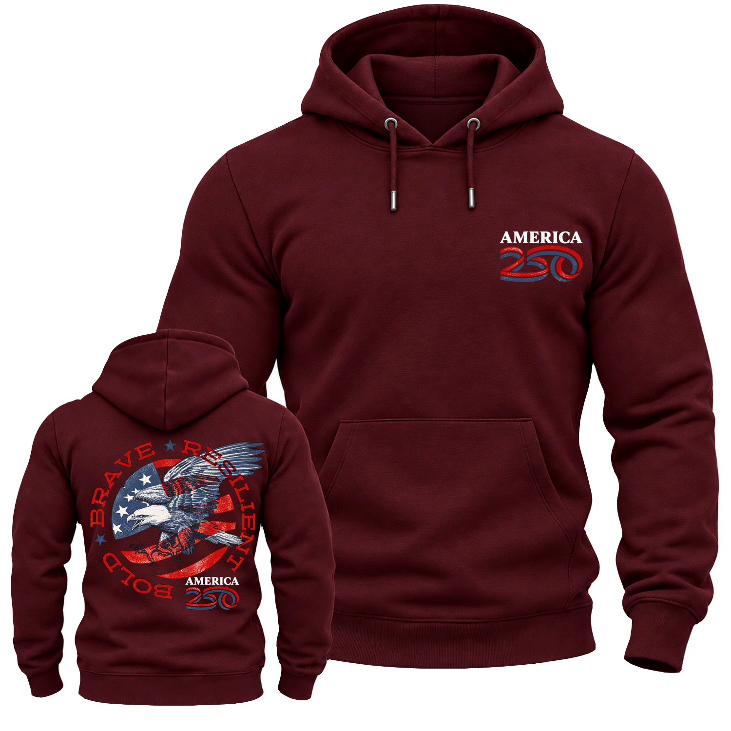 America 250 Brave Eagle Cotton Hoodie