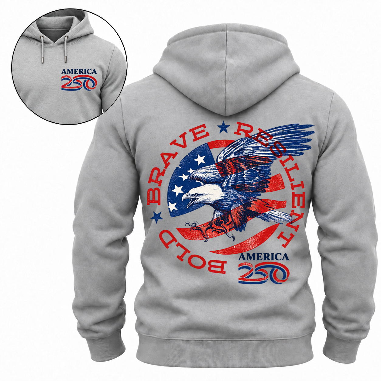 America 250 Brave Eagle Cotton Hoodie