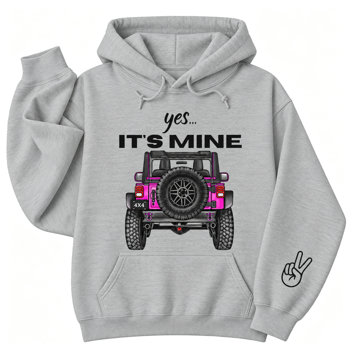 Yes It's Mine 4x4 Offroad Unique Mud Club Unisex Casual Hoodie