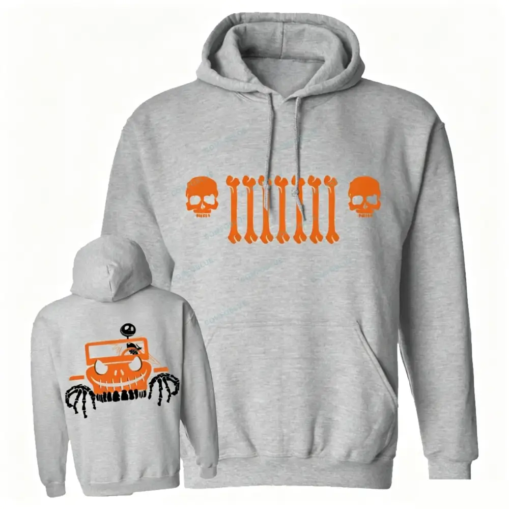 Jp Bone Grille Orange Double Jp Casual Hoodie