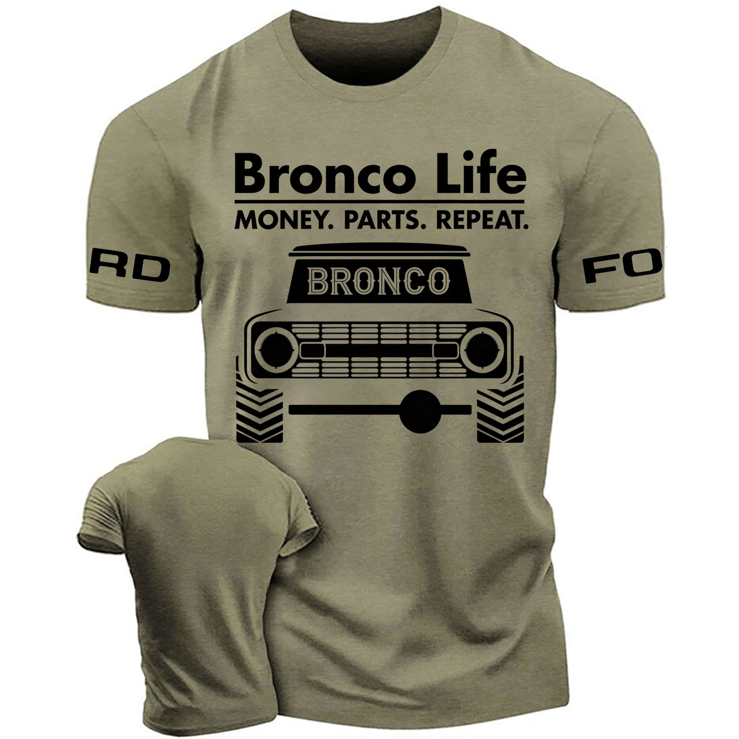 Bronco Life Vintage Truck Graphic Cotton T-shirt