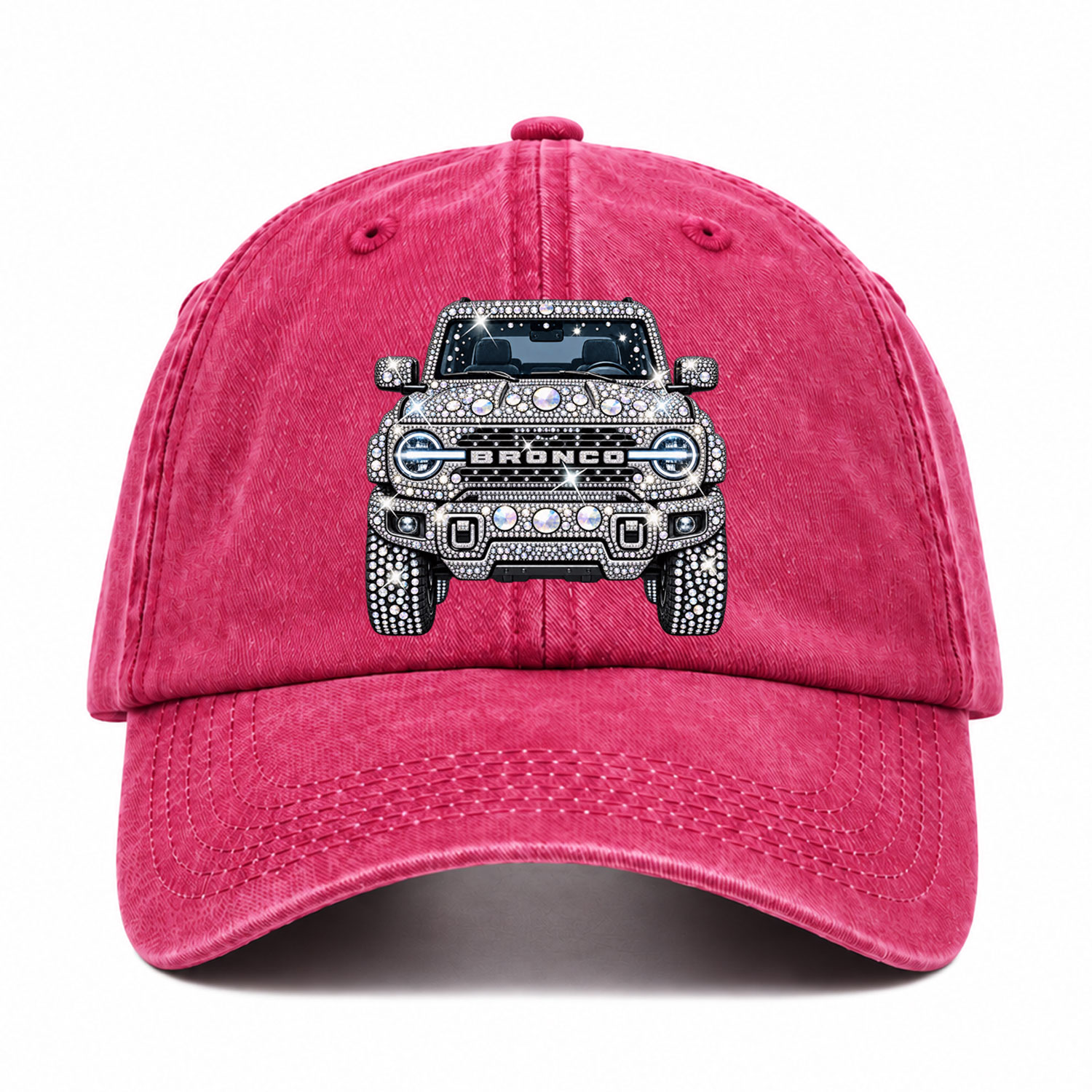 Bling Sparkle Rhinestone Bronco F0rd Baseball Cap