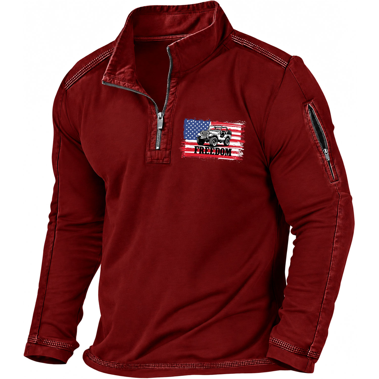 American Freedom Flag Spirit Quarter-Zip Sweatshirt