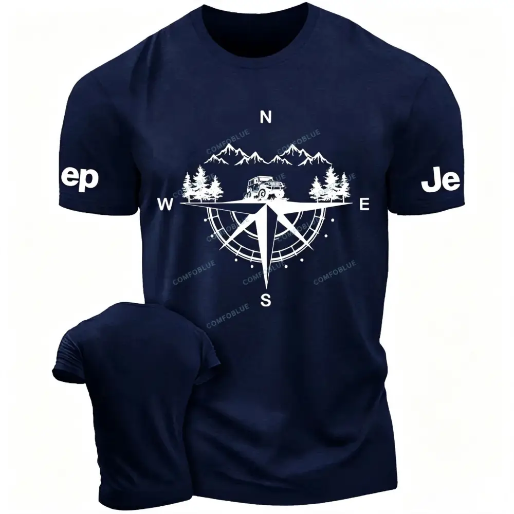 Compass Mountains And Trees Jp Unisex T-shirt