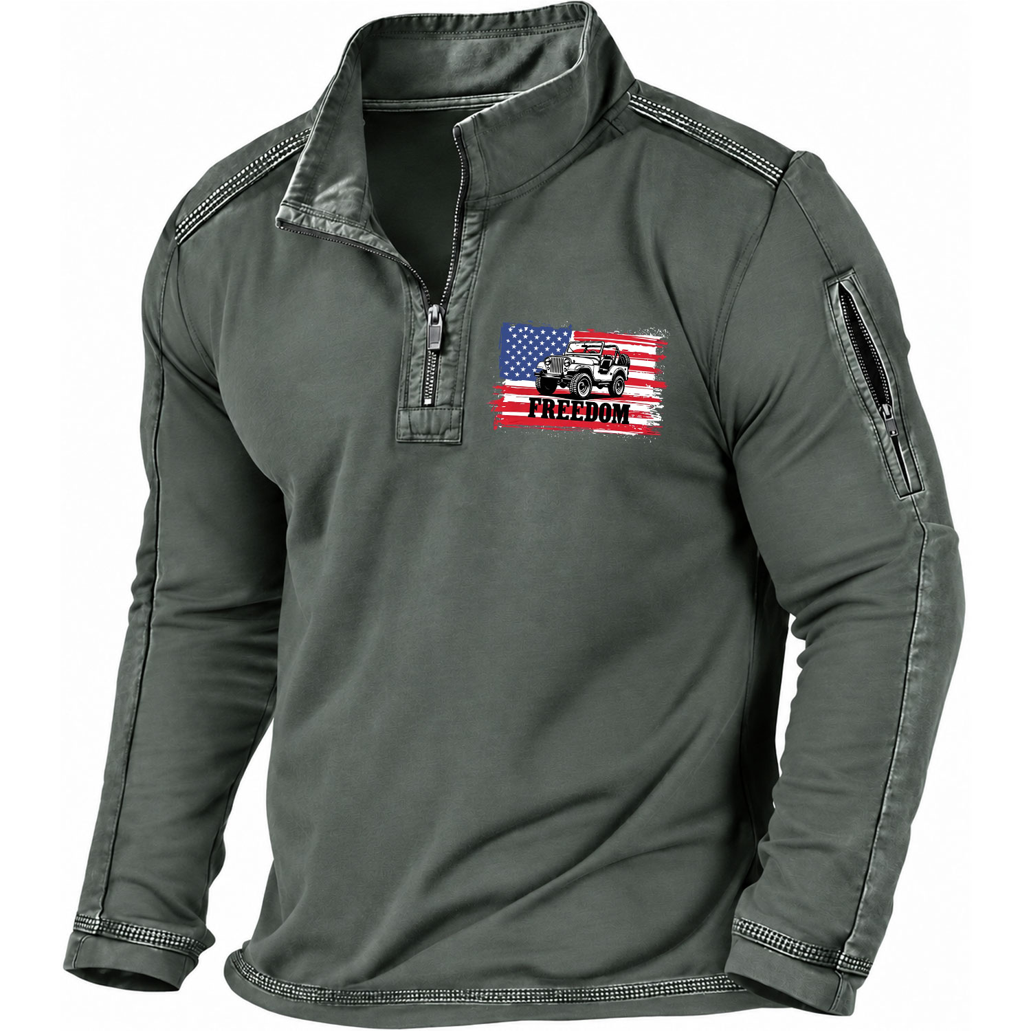 American Freedom Flag Spirit Quarter-Zip Sweatshirt