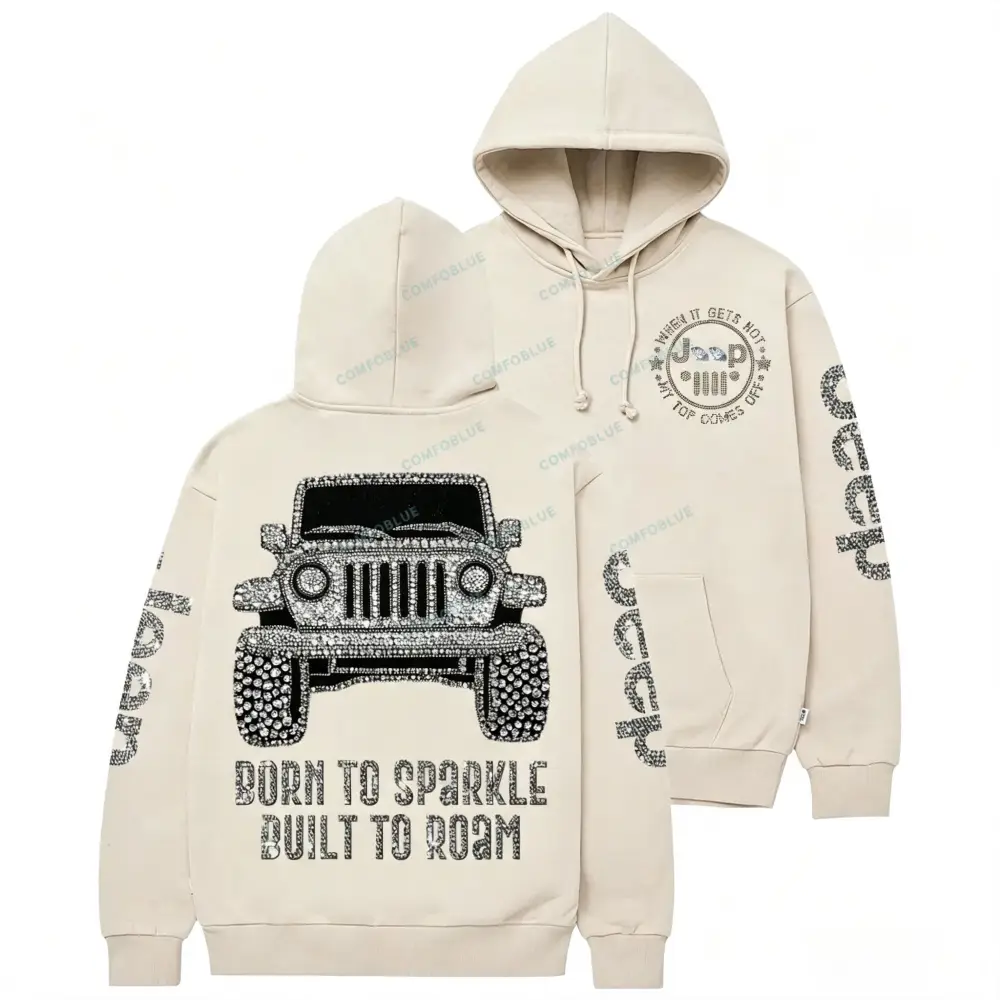 Bling Car Born To Sparkle Built To Roam Jp Unisex Hoodie