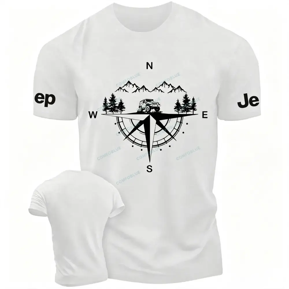 Compass Mountains And Trees Jp Unisex T-shirt