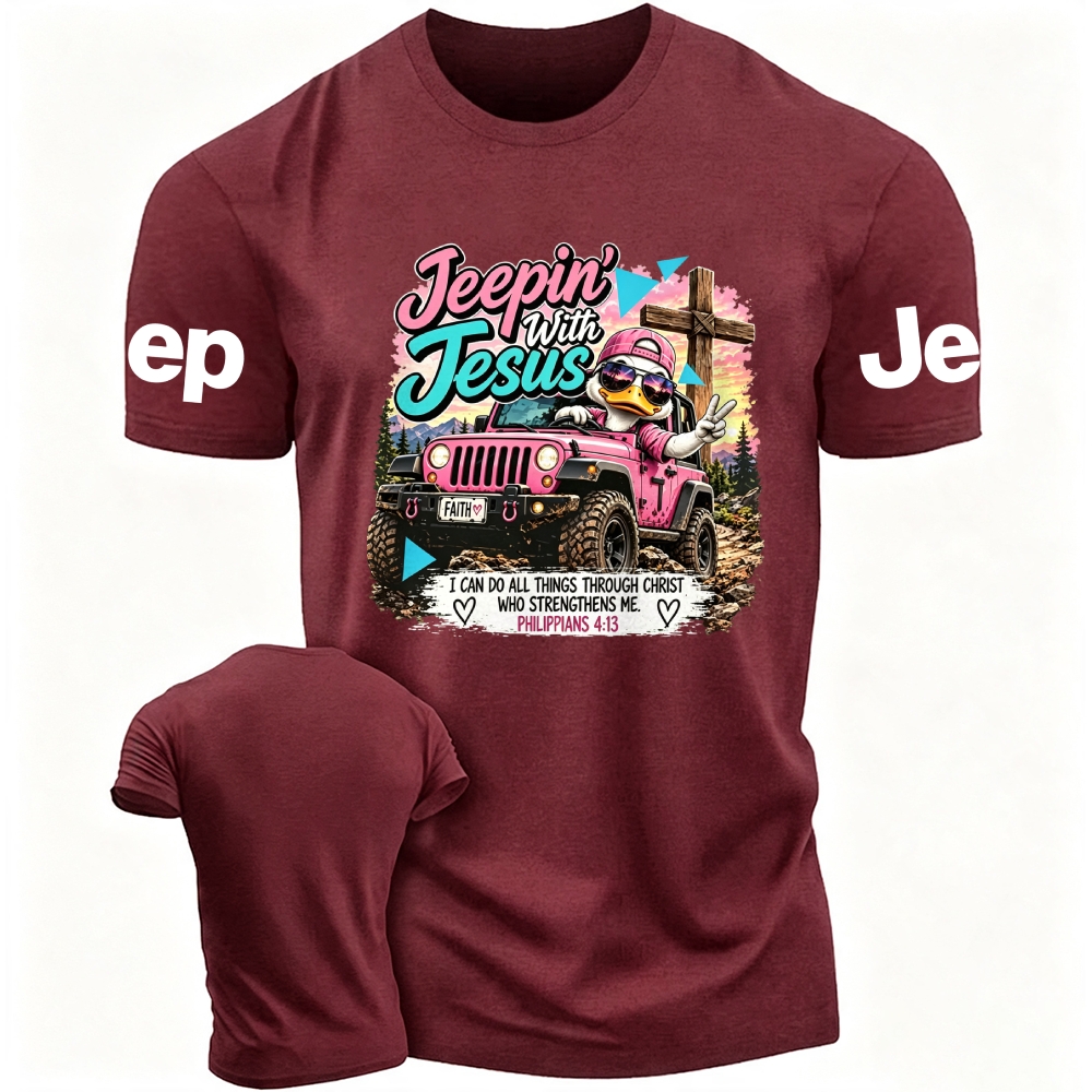 Jeepin' With Jesus PHILIPPIANS 4:13 Unisex T-shirt