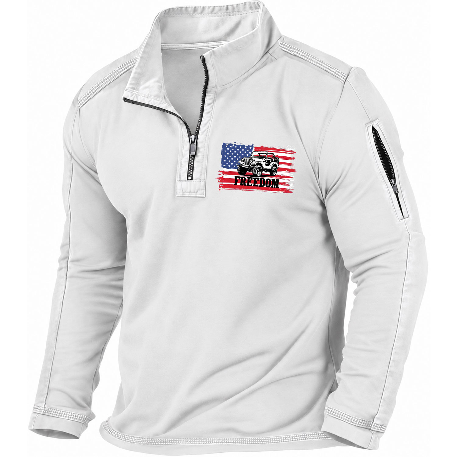American Freedom Flag Spirit Quarter-Zip Sweatshirt