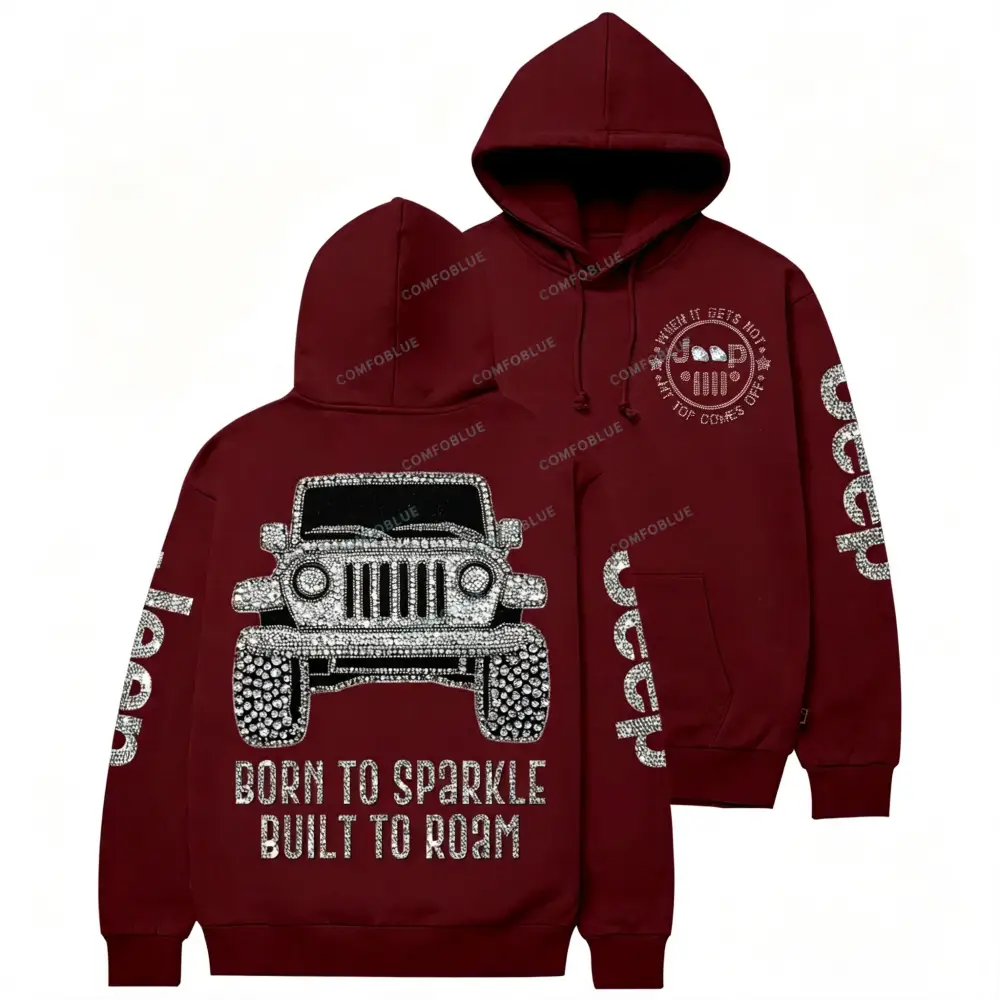 Bling Car Born To Sparkle Built To Roam Jp Unisex Hoodie
