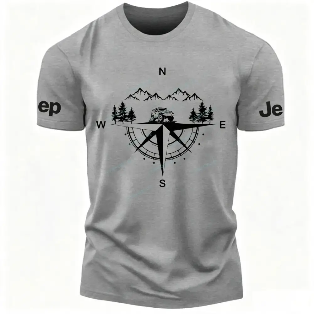 Compass Mountains And Trees Jp Unisex T-shirt