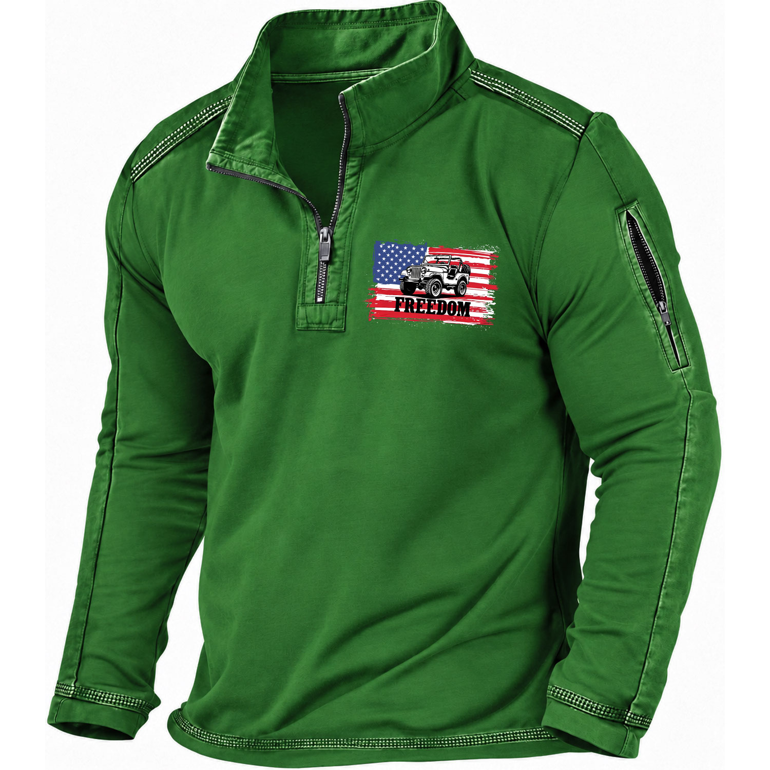 American Freedom Flag Spirit Quarter-Zip Sweatshirt