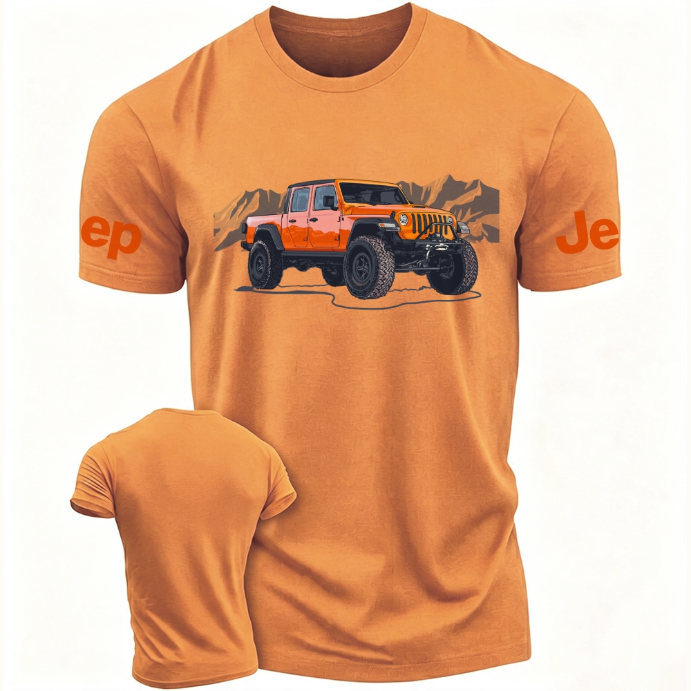 Truck Driving On Mountain Road Four-Wheeler Jp T-Shirt