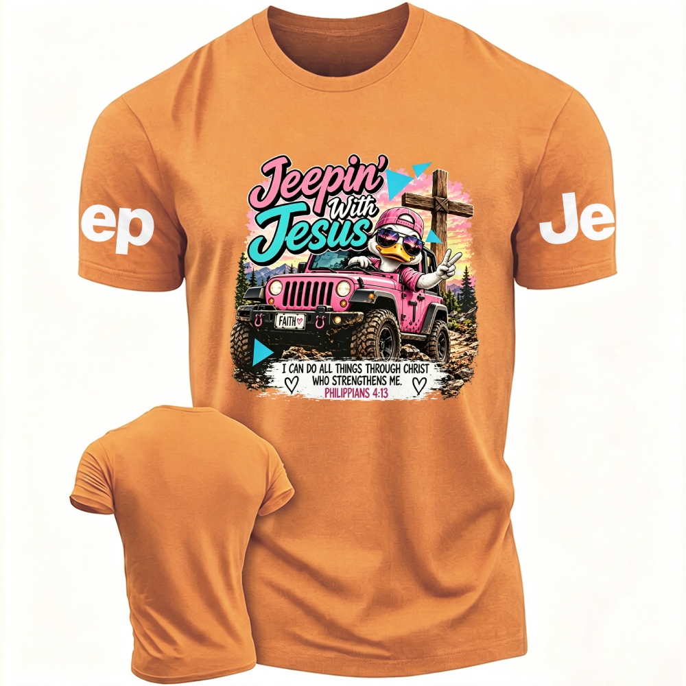 Jeepin' With Jesus PHILIPPIANS 4:13 Unisex T-shirt