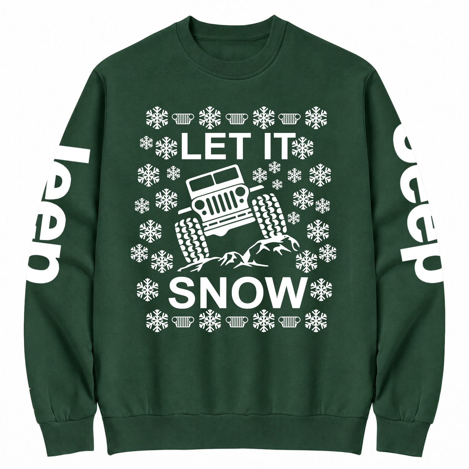 Let It Snow Funny 4x4 Off road Ugly Christmas Cotton Sweatshirt