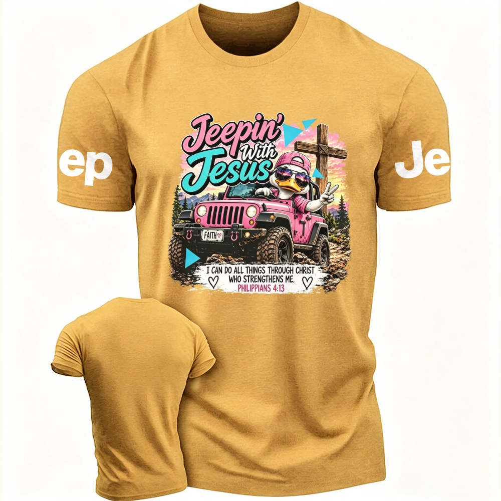 Jeepin' With Jesus PHILIPPIANS 4:13 Unisex T-shirt