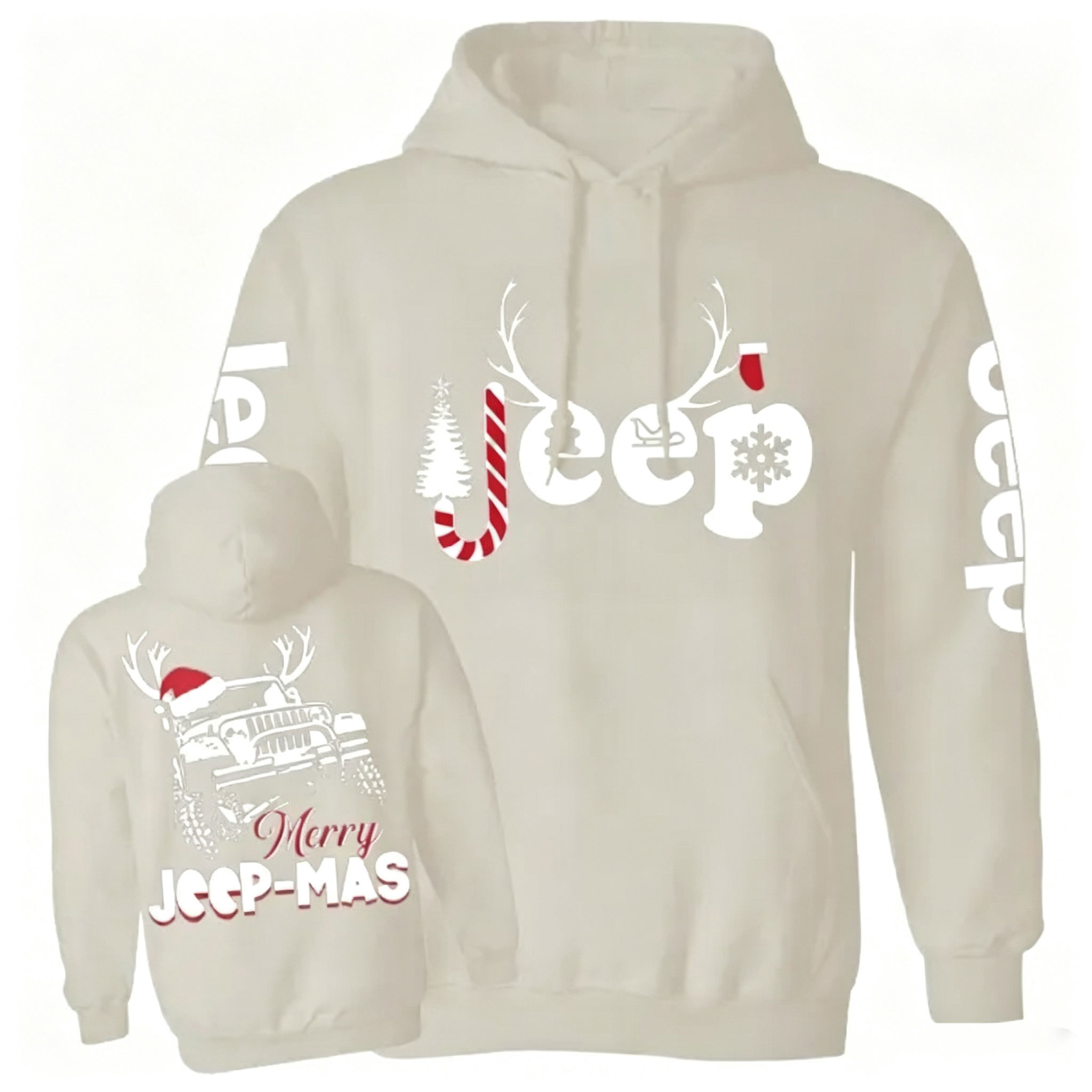 Merry Jp-Mas Elk Christmas Jp Unisex Casual Hoodie