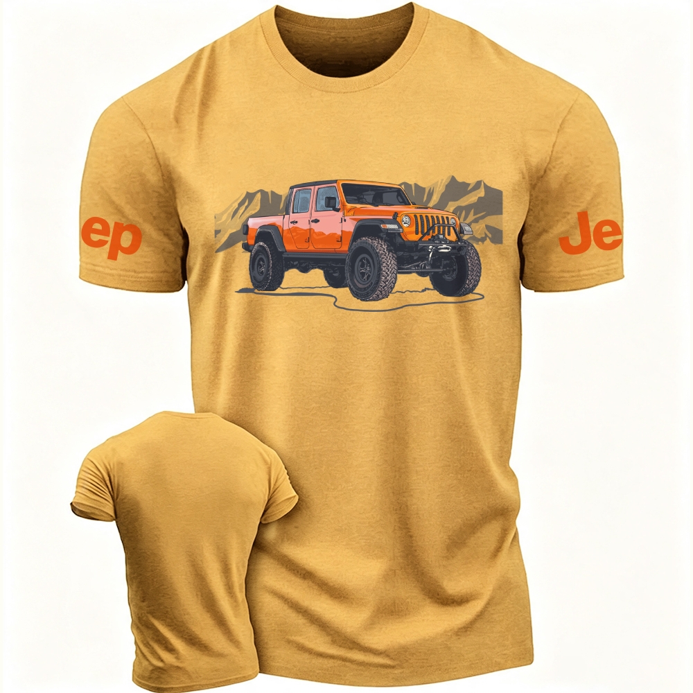 Truck Driving On Mountain Road Four-Wheeler Jp T-Shirt