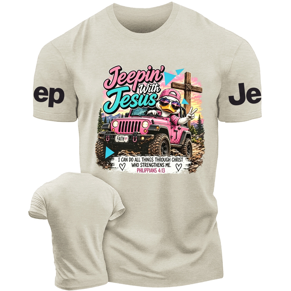 Jeepin' With Jesus PHILIPPIANS 4:13 Unisex T-shirt