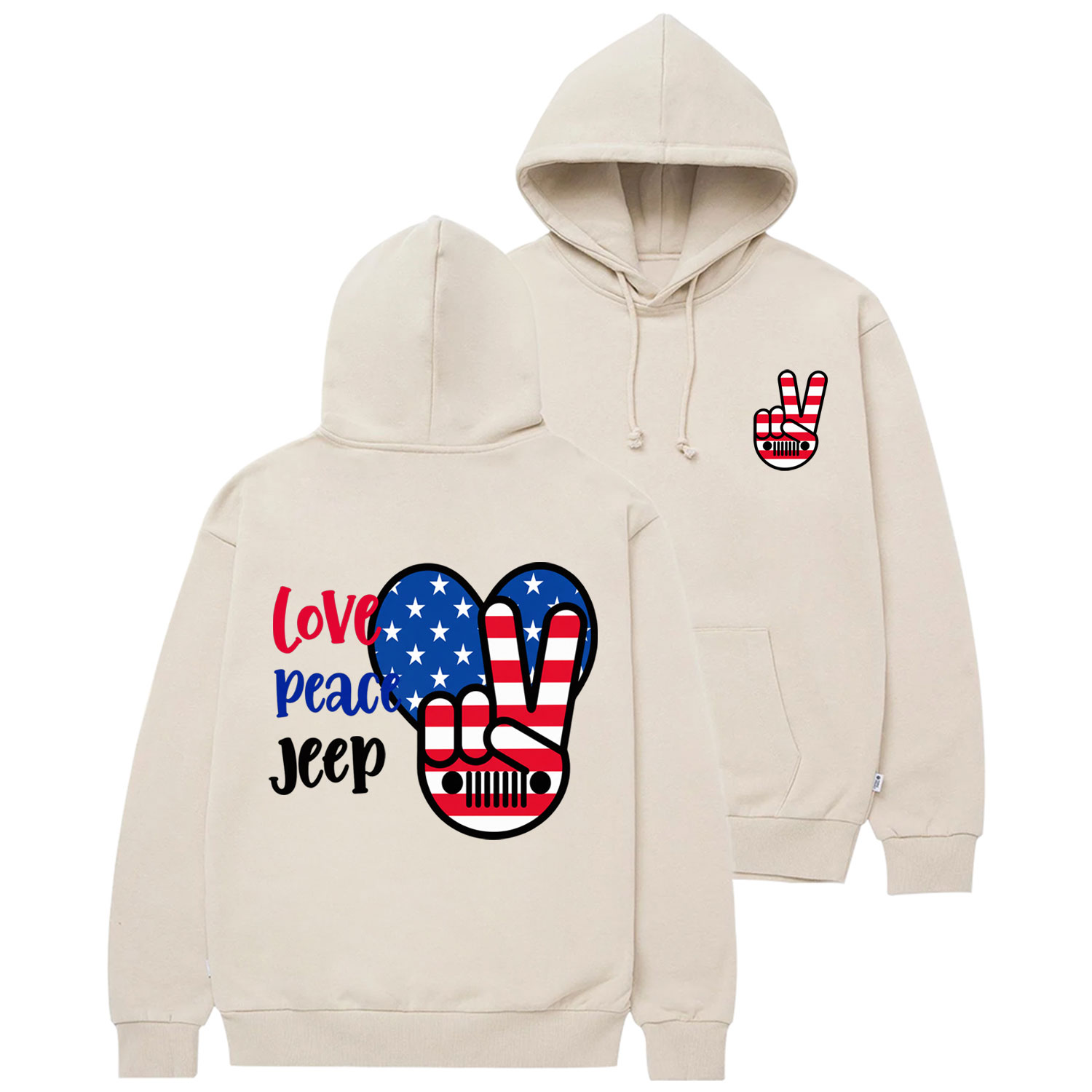 Peace Love JP Cotton Hoodie