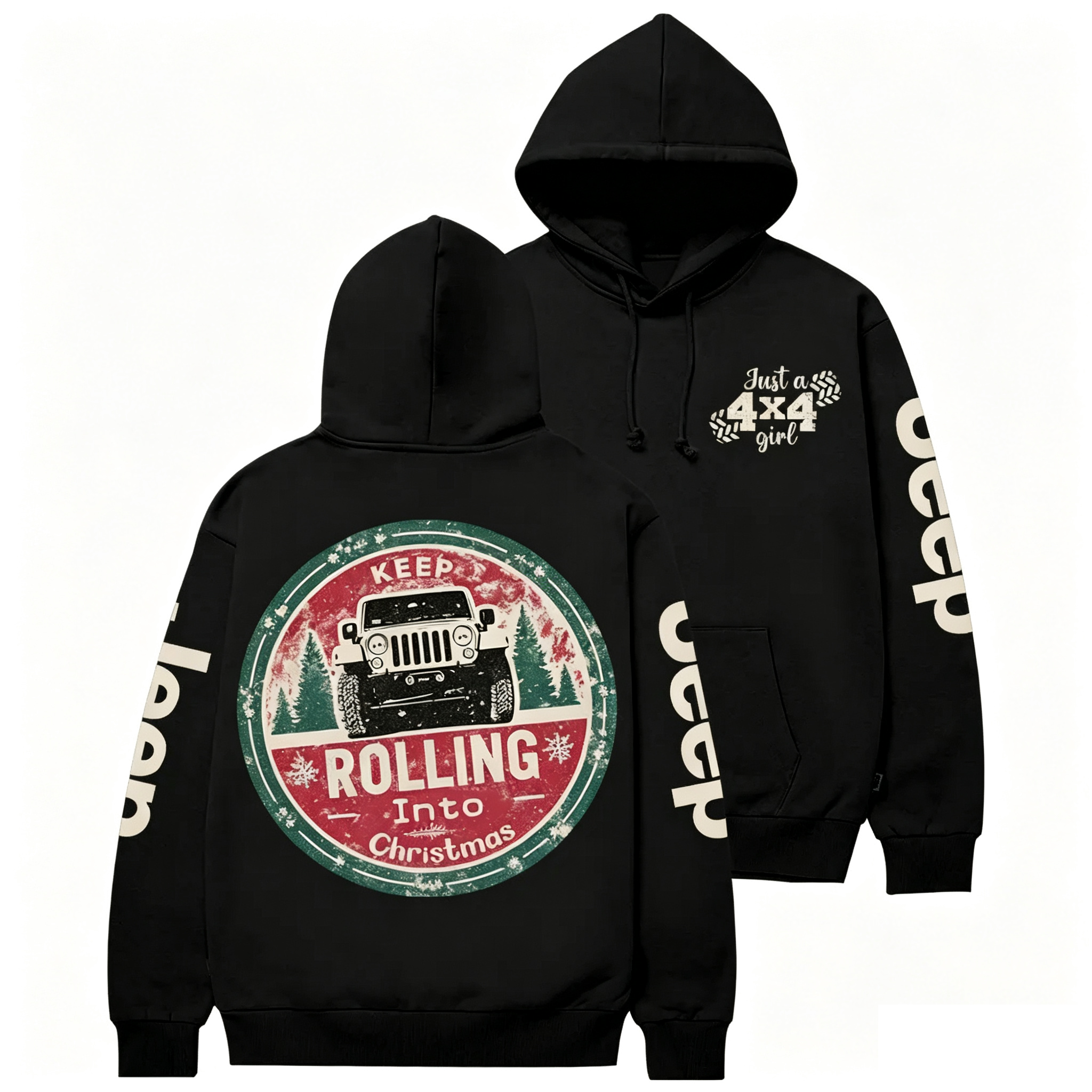 Keep Rolling Into Christmas Hoodie