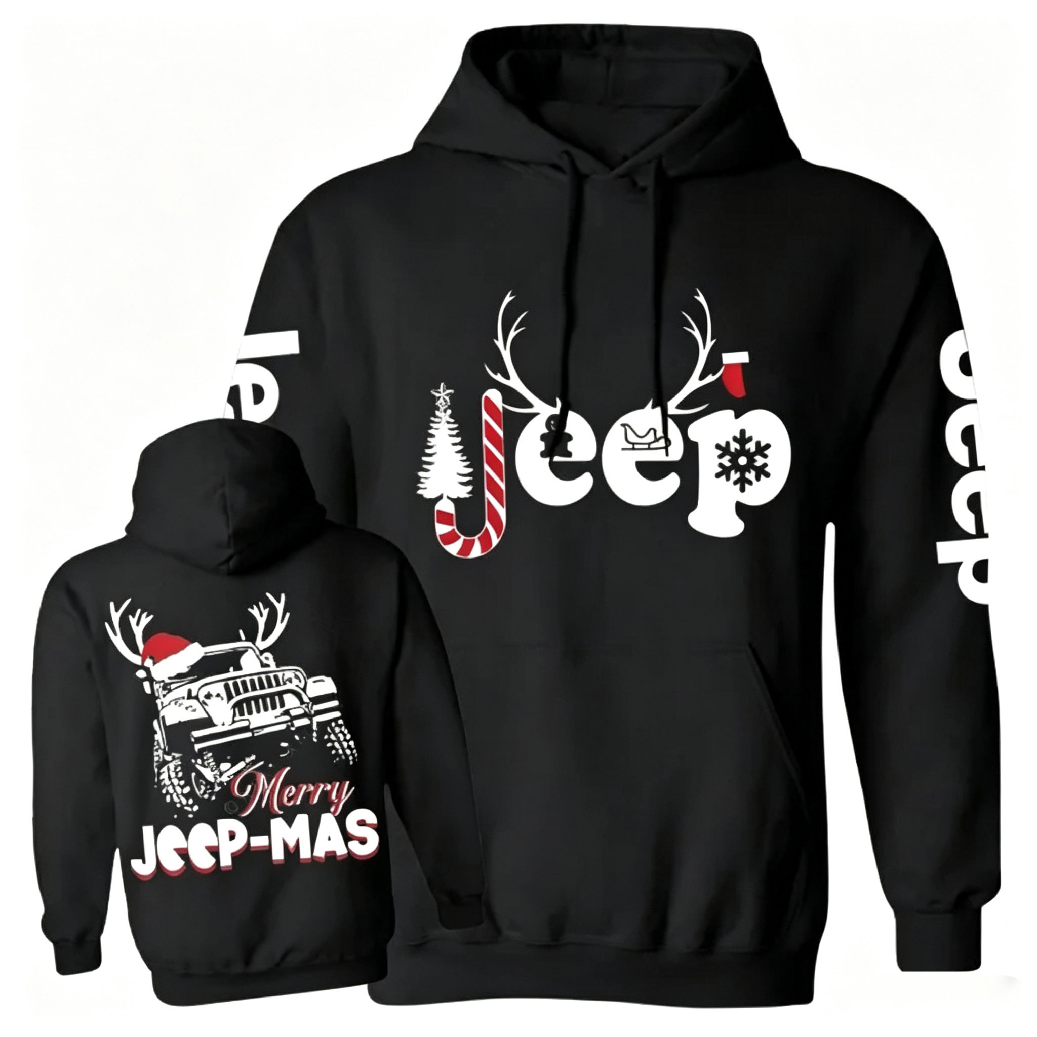 Merry Jp-Mas Elk Christmas Jp Unisex Casual Hoodie